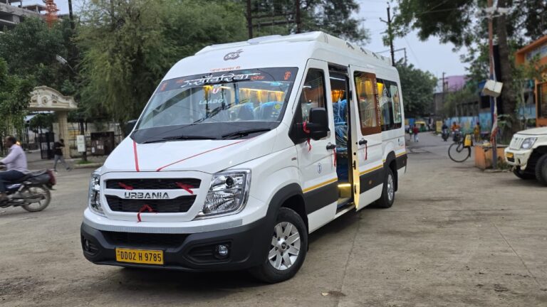 White Force Urbania on rent in Indore with driver - front view, Sawariya Cab Service